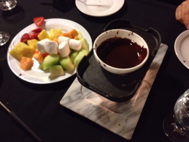 Chocolate fondue at Sun Peaks