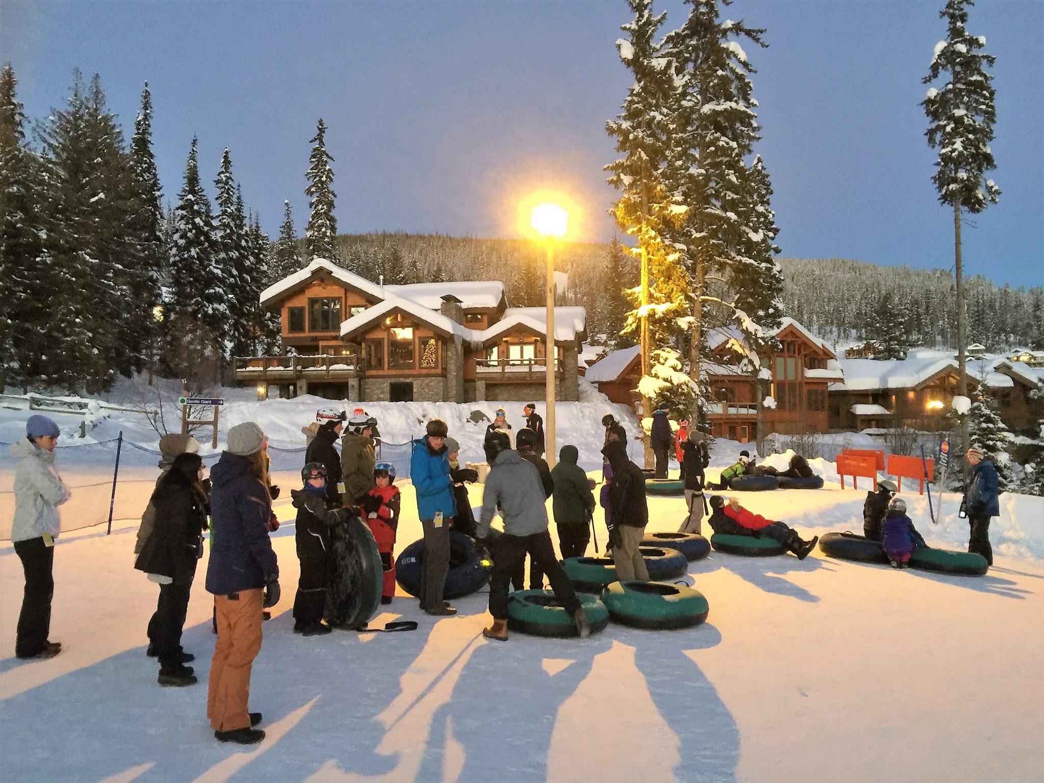 Waiting at the Sun Peaks Tube Park